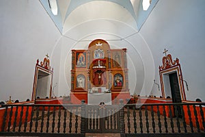 Interior of the Mission in Goliad state park Texas