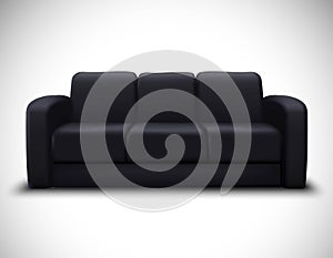 Interior Mockup Realistic Element Sofa Poster