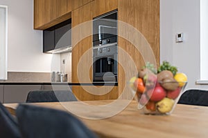 Interior of modern apartment - hallway and kitchen