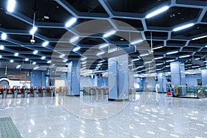 Interior of modern architecture commercial building led lighting system