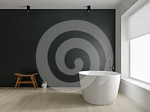 Interior modern bathroom 3D rendering