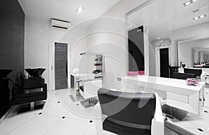 Interior of modern beauty salon