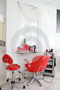 Interior of modern beauty salon