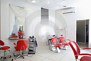 Interior of modern beauty salon