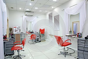 Interior of modern beauty salon