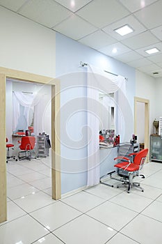 Interior of modern beauty salon