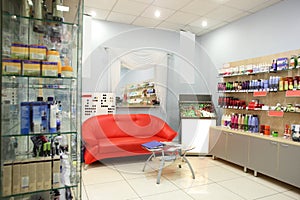 Interior of modern beauty salon