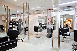 Interior of modern beauty salon