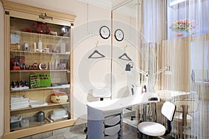 Interior of modern beauty salon