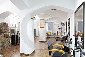 Interior of modern beauty salon