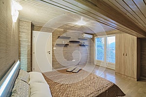 Interior of a modern bedroom in a villa