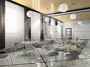 Interior of modern bistro photo