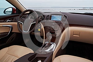 Interior of a modern car