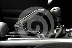 Interior modern car elements, close-up