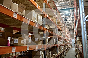 Interior of a modern commercial warehouse facility