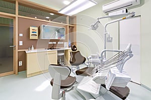 Interior of modern dental office