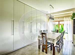 Interior of modern dining room