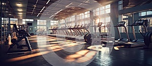 Interior of a modern fitness hall