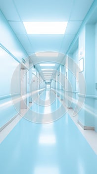 Interior of a modern hospital corridor