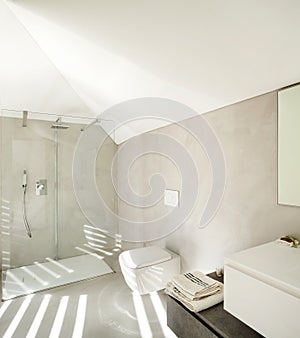 Interior of a modern house, bathroom