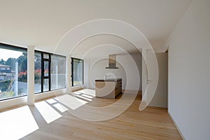 Interior of a modern house, just a room empty