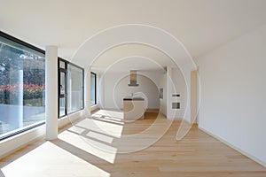 Interior of a modern house, just a room empty