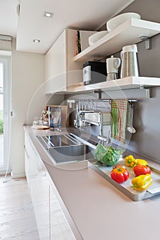 Interior of modern house kitchen