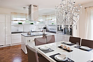 Interior of modern house kitchen