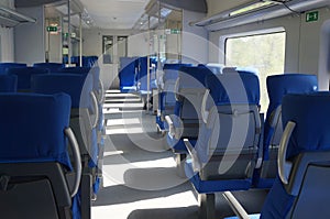 Interior of a modern intercity express train