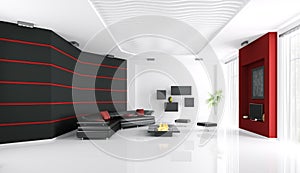 Interior of modern living room