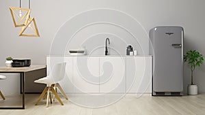 Interior of modern living room 3D rendering