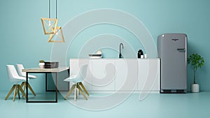 Interior of modern living room 3D rendering