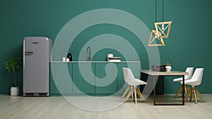 Interior of modern living room 3D rendering