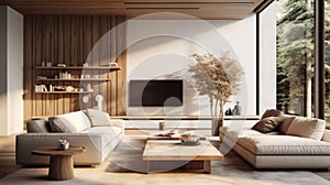 Interior of modern living room. Elegant Luxury Interior of Living Room of a Rich House.