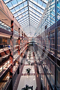 Interior of modern office building