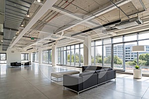 Interior of empty modern office building