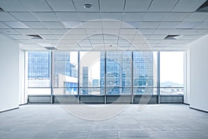 Interior space of modern empty office  in commercial building