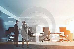 Modern office interior toned