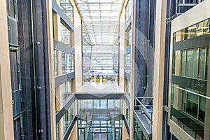 Interior of a modern prestigious office building