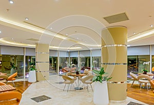 Interior of the modern restaraunt