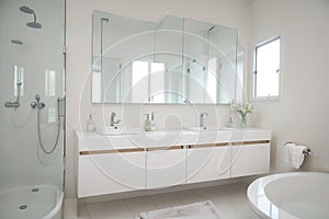 Interior of modern stylish bathroom