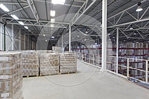 Interior of a modern warehouse