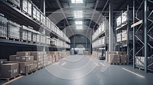 Interior of a modern warehouse