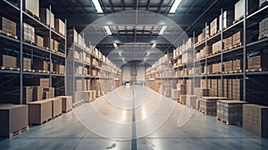 Interior of a modern warehouse