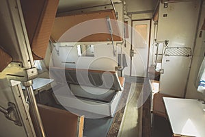 Interior of Moldovan sleeping train