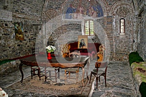 Interior of the Monastery of Agios Dimitrios, under Mount Olympos, Greece