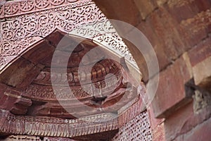 Interior of a monument at Qutb Minar complex