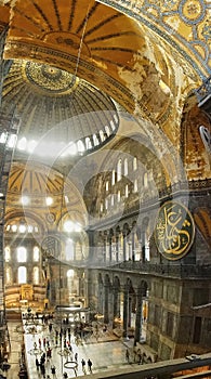 Interior of the mosque Hagia Sofia