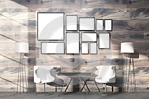 Interior with multiple frames