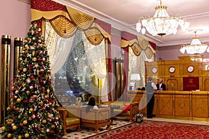 Interior of National Hotel in Moscow